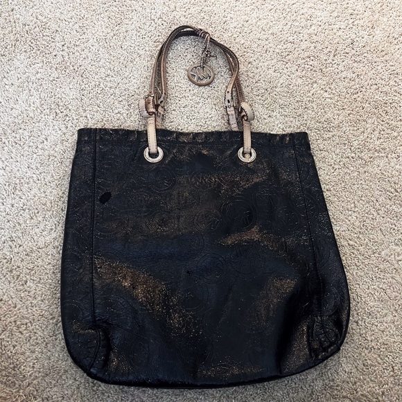 MICHAEL Michael Kors Black Mirror Jetset Patent Tote Bag - Picture 14 of 14